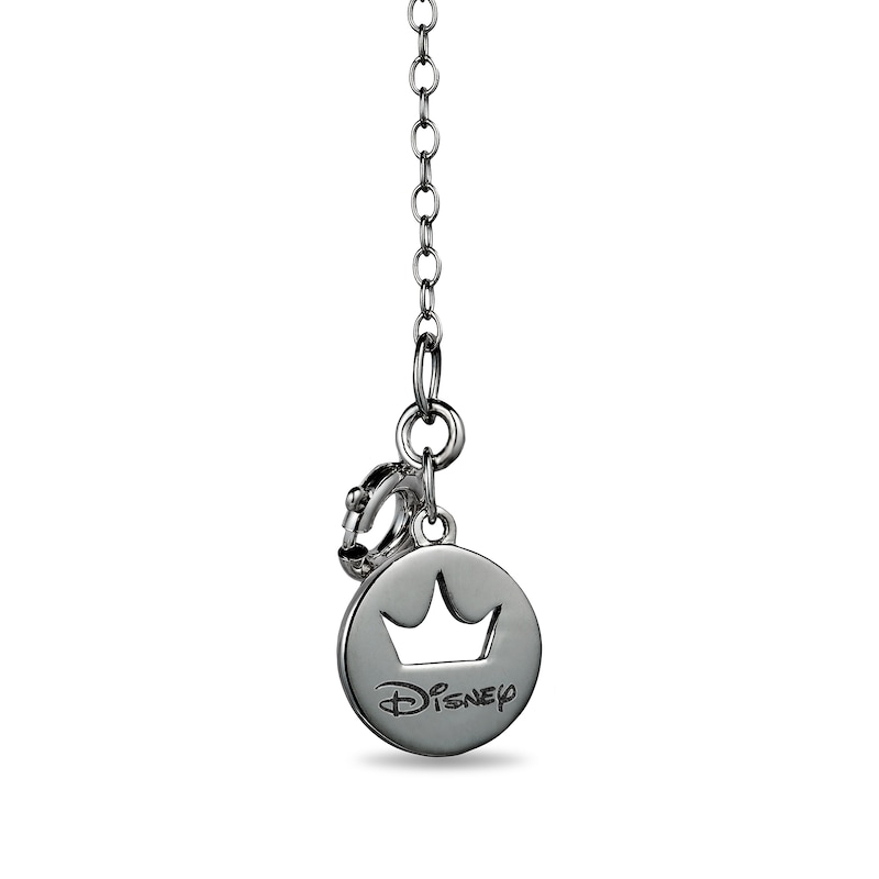Main Image 2 of Enchanted Disney Villains Ursula Amethyst and 0.085 CT. T.W. Diamond Pendant in Sterling Silver with Black Rhodium - 19"