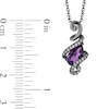 Thumbnail Image 3 of Enchanted Disney Villains Ursula Amethyst and 0.085 CT. T.W. Diamond Pendant in Sterling Silver with Black Rhodium - 19"