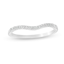 0.085 CT. T.W. Diamond Contour Anniversary Band in 10K White Gold