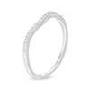 Thumbnail Image 2 of 0.085 CT. T.W. Diamond Contour Anniversary Band in 10K White Gold
