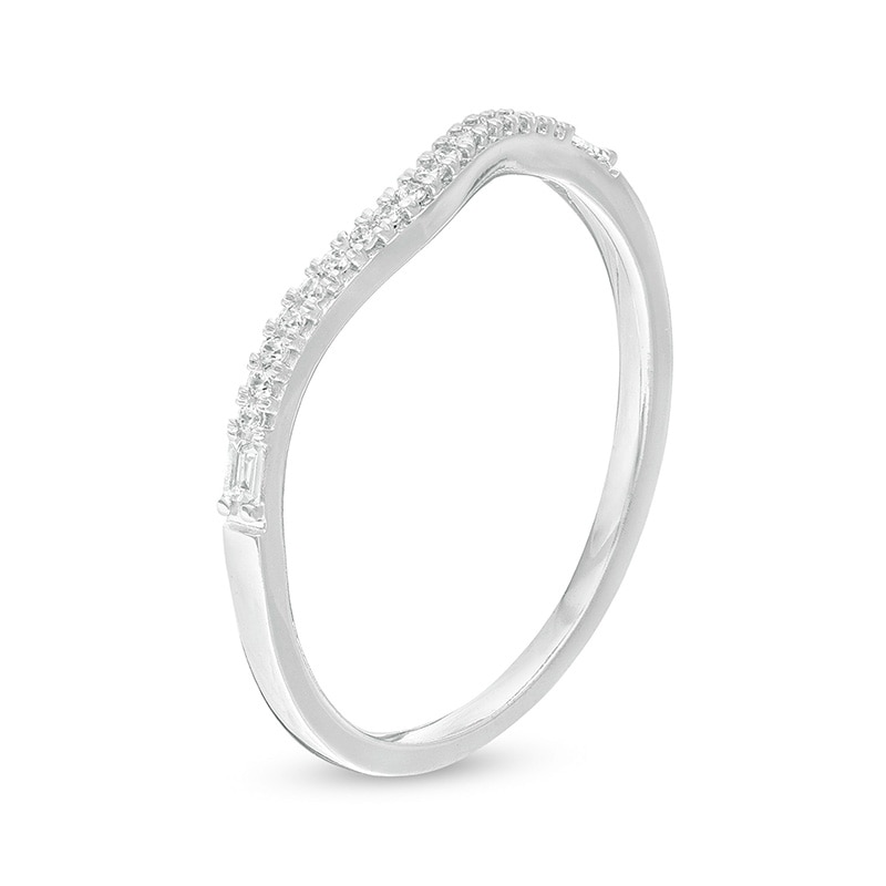 0.085 CT. T.W. Diamond Contour Anniversary Band in 10K White Gold