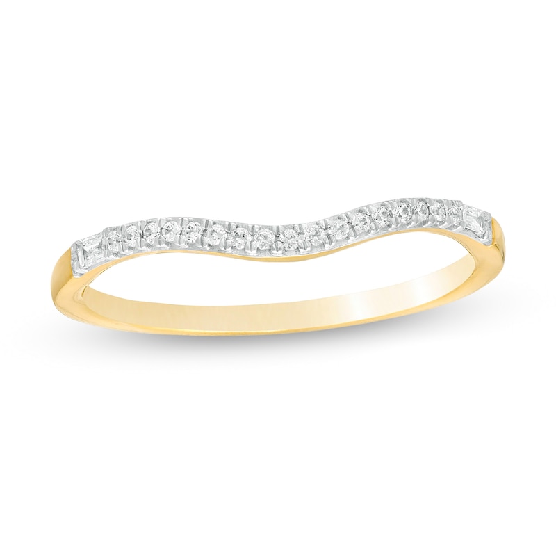 0.085 CT. T.W. Diamond Contour Anniversary Band in 10K Gold