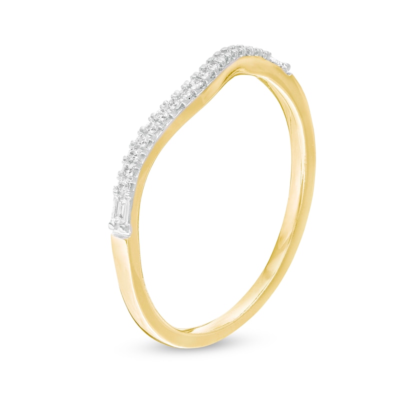 0.085 CT. T.W. Diamond Contour Anniversary Band in 10K Gold