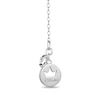 Thumbnail Image 2 of Enchanted Disney Mulan Live Action Rhodolite Garnet and 0.085 CT. T.W. Diamond Flower Pendant in Sterling Silver - 19"