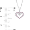 Thumbnail Image 3 of The Kindred Heart from Vera Wang Love Collection Sapphire and 0.04 CT. T.W. Diamond Pendant in Sterling Silver - 19"