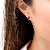 Thumbnail Image 2 of 0.29 CT. T.W. Black Diamond Cross Stud Earrings in 10K White Gold