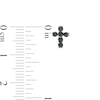 Thumbnail Image 3 of 0.29 CT. T.W. Black Diamond Cross Stud Earrings in 10K White Gold