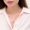 Thumbnail Image 2 of 0.065 CT. T.W. Diamond Double Side Tilted Heart Pendant in Sterling Silver