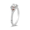 Thumbnail Image 1 of Enchanted Disney Ariel 0.69 CT. T.W. Diamond Cushion Frame Engagement Ring in 14K Two-Tone Gold