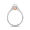 Enchanted Disney Ariel 0.69 CT. T.W. Diamond Cushion Frame Engagement Ring in 14K Two-Tone Gold