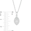 Thumbnail Image 2 of 0.25 CT. T.W. Baguette and Round Diamond Double Marquise Frame Pendant in 10K White Gold