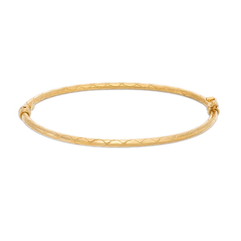 Main Image 1 of 2.5mm Multi-Finish Bangle in 14K Gold