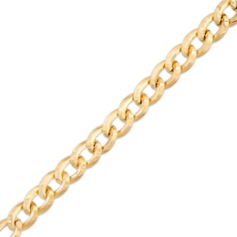 Italian Gold 8.5mm Hollow Curb Chain Bracelet in 14K Gold - 8.5&quot;