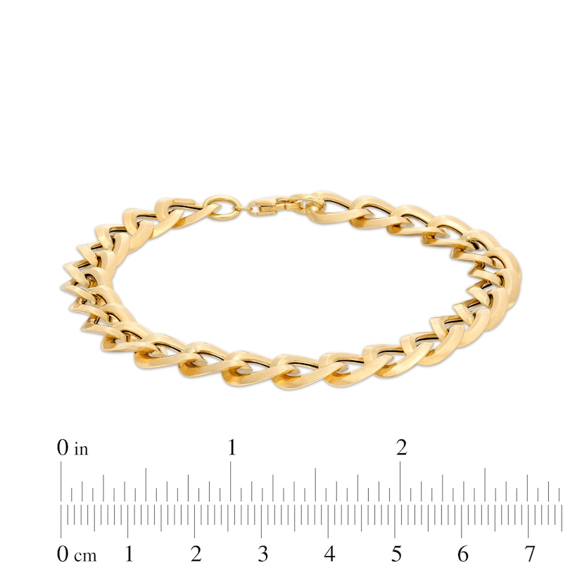 Italian Gold 8.5mm Curb Chain Bracelet in Hollow 14K Gold - 8.5"|Peoples Jewellers