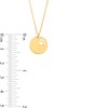Cut-Out Paw Print Disc Necklace in 10K Gold