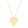 Thumbnail Image 1 of Polished Heart Disc Necklace in 10K Gold