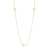 Thumbnail Image 1 of Triple Cross Station Necklace in 10K Gold