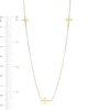 Thumbnail Image 3 of Triple Cross Station Necklace in 10K Gold
