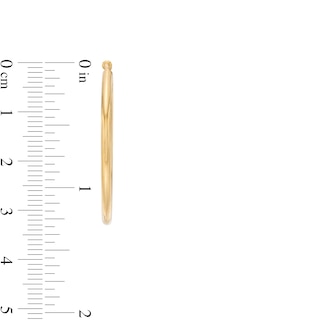 30.0mm Continuous Tube Hoop Earrings in 14K Gold