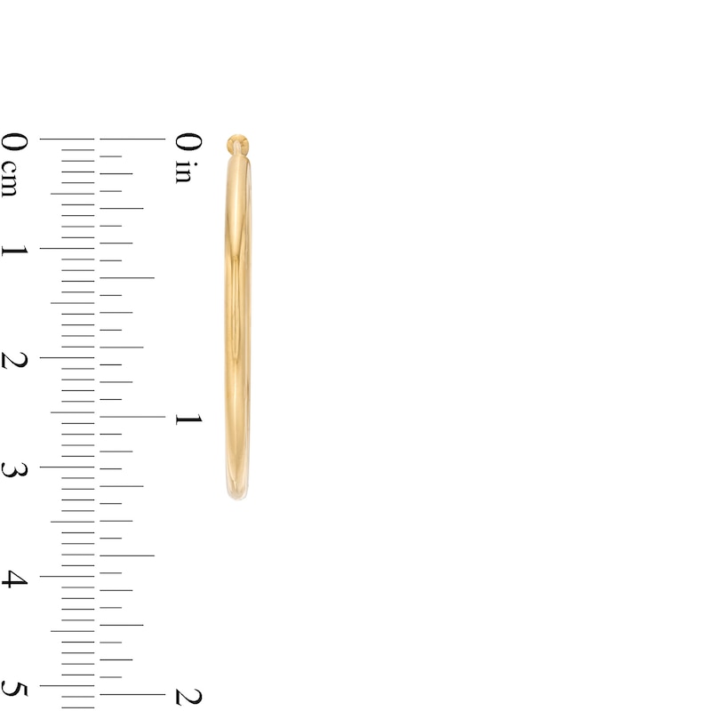 Main Image 3 of 30.0mm Continuous Tube Hoop Earrings in 14K Gold