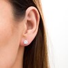 Thumbnail Image 2 of Trouvaille Collection 2.00 CT. T.W. DeBeers®-Graded Diamond Solitaire Stud Earrings in 14K White Gold (F/I1)