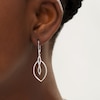 Thumbnail Image 1 of 0.50 CT. T.W. Diamond Twist Loop and Marquise Drop Earrings in 10K White Gold