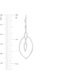 Thumbnail Image 2 of 0.50 CT. T.W. Diamond Twist Loop and Marquise Drop Earrings in 10K White Gold