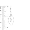 Thumbnail Image 2 of 0.50 CT. T.W. Diamond Twist Loop and Marquise Drop Earrings in 10K White Gold