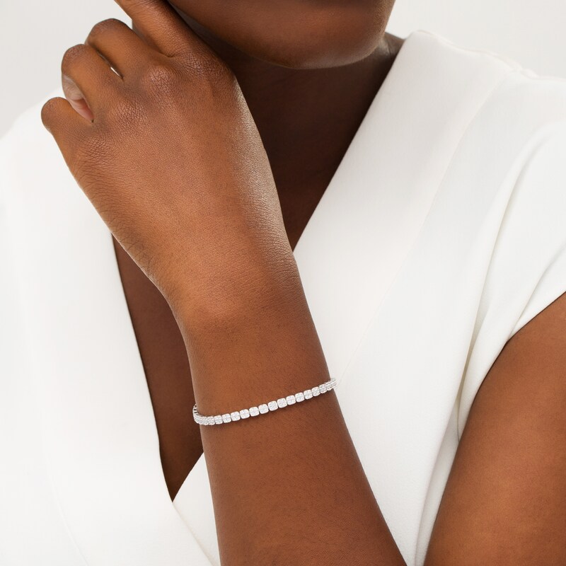 Main Image 2 of 3.00 CT. T.W. Diamond Tennis Bracelet in 10K White Gold