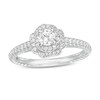 0.50 CT. T.W. Diamond Rose Frame Engagement Ring in 14K White Gold