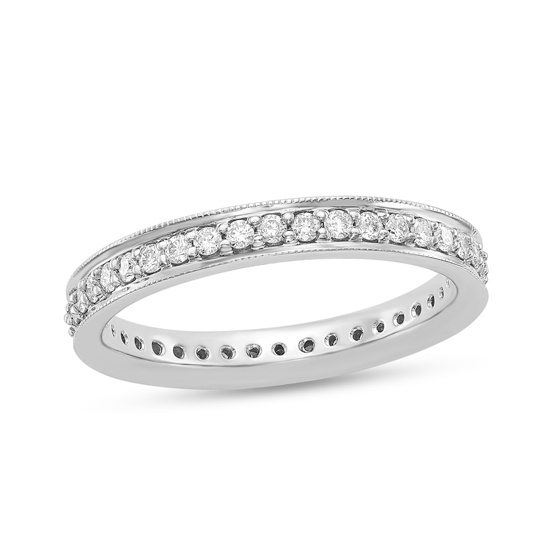 0.46 CT. T.W. Diamond Vintage-Style Eternity Band in Platinum