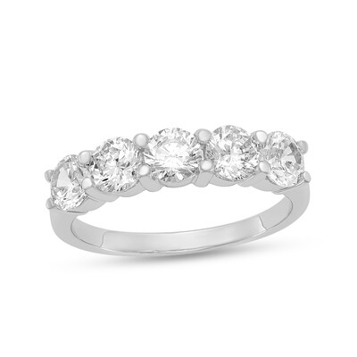 1.65 CT. T.W. Diamond Five Stone Anniversary Band in Platinum