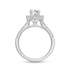 Thumbnail Image 1 of 1.08 CT. T.W. Oval Diamond Frame Engagement Ring in Platinum