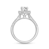 Thumbnail Image 2 of 1.08 CT. T.W. Oval Diamond Frame Engagement Ring in Platinum