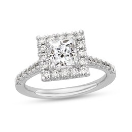 0.80 CT. T.W. Princess-Cut Diamond Frame Engagement Ring in Platinum