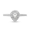 Thumbnail Image 3 of 0.79 CT. T.W. Diamond Pear-Shaped Diamond Frame Engagement Ring in Platinum