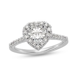 0.78 CT. T.W. Heart-Shaped Diamond Frame Engagement Ring in Platinum