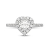 Thumbnail Image 2 of 1.08 CT. T.W. Heart-Shaped Diamond Frame Engagement Ring in Platinum