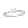 Thumbnail Image 0 of Trouvaille Collection 0.25 CT. DeBeers®-Graded Diamond Solitaire Engagement Ring in 18K White Gold (F/I1)