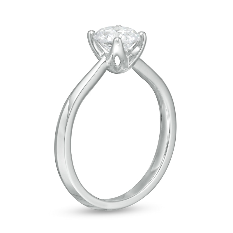 Main Image 3 of Trouvaille Collection 1.00 CT. DeBeers®-Graded Diamond Solitaire Engagement Ring in 18K White Gold (F/I1)