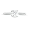 Thumbnail Image 4 of Trouvaille Collection 1.00 CT. DeBeers®-Graded Diamond Solitaire Engagement Ring in 18K White Gold (F/I1)