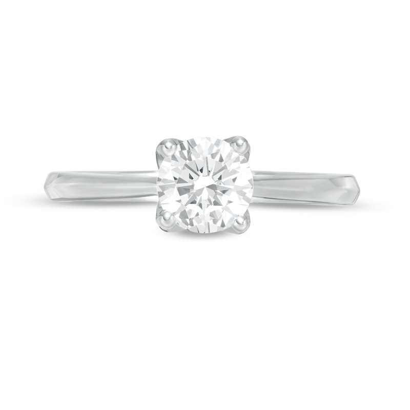 Main Image 4 of Trouvaille Collection 1.00 CT. DeBeers®-Graded Diamond Solitaire Engagement Ring in 18K White Gold (F/I1)