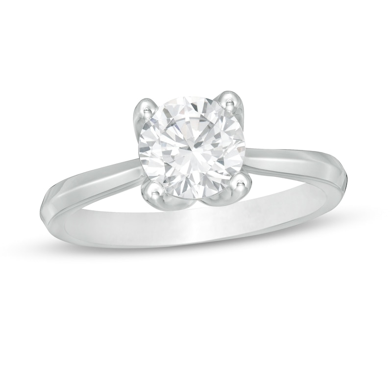 Main Image 1 of Trouvaille Collection 1.50 CT. DeBeers®-Graded Diamond Solitaire Engagement Ring in 18K White Gold (F/I1)