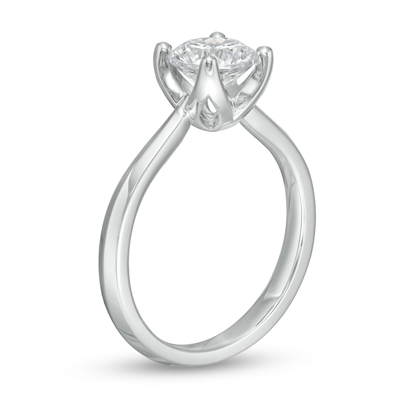 Main Image 3 of Trouvaille Collection 1.50 CT. DeBeers®-Graded Diamond Solitaire Engagement Ring in 18K White Gold (F/I1)