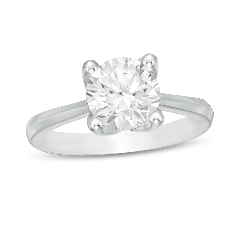 Main Image 1 of Trouvaille Collection 2.00 CT. DeBeers®-Graded Diamond Solitaire Engagement Ring in 18K White Gold (F/I1)