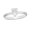Thumbnail Image 1 of Trouvaille Collection 0.50 CT. DeBeers®-Graded Pear-Shaped Diamond Solitaire Engagement Ring in 18K White Gold (F/SI2)