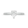 Thumbnail Image 3 of Trouvaille Collection 0.50 CT. DeBeers®-Graded Pear-Shaped Diamond Solitaire Engagement Ring in 18K White Gold (F/SI2)
