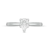 Thumbnail Image 4 of Trouvaille Collection 0.50 CT. DeBeers®-Graded Pear-Shaped Diamond Solitaire Engagement Ring in 18K White Gold (F/SI2)