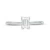 Thumbnail Image 3 of Trouvaille Collection 0.50 CT. DeBeers®-Graded Emerald-Cut Diamond Solitaire Engagement Ring in 18K White Gold (F/SI2)