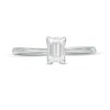 Thumbnail Image 4 of Trouvaille Collection 0.50 CT. DeBeers®-Graded Emerald-Cut Diamond Solitaire Engagement Ring in 18K White Gold (F/SI2)